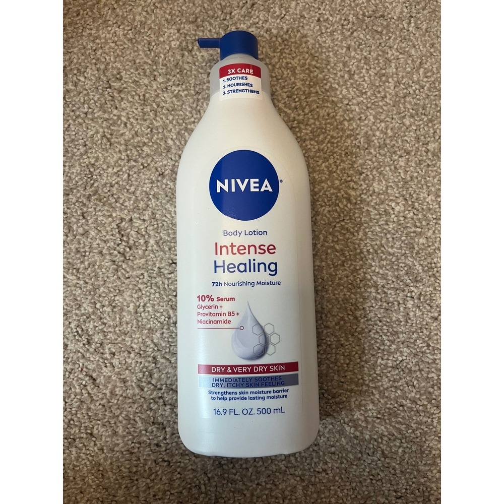NIVEA Intense Healing Body Lotion 72h Moisture Very Dry Skin 16.9 FL OZ 500 mL